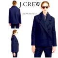 J. Crew Jackets & Coats | Nwot J. Crew Melton Italian Wool Double Breasted Pea Coat. Size 12 | Color: Blue | Size: 12