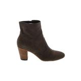 Alberto Fermani Ankle Boots: Brown Solid Shoes - Women's Size 38 - Almond Toe