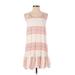 Old Navy Casual Dress - A-Line Scoop Neck Sleeveless: White Print Dresses - Women's Size Small