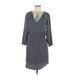 Vince Camuto Casual Dress Tie Neck 3/4 sleeves: Gray Dresses - Women's Size 6