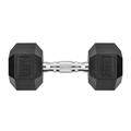 Hex Dumbbell Rubber Encased Hex Dumbbell Exercise & Fitness Hex Dumbbell, Hand Weight For Strength Training / 25 LB