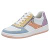 Sneaker RIEKER SPORT, Damen, Gr. 40, bunt (weiß bunt), Lederimitat, sportlich, Schuhe, in aktueller Farbkombination, Freizeitschuh, Halbschuh, Schnürschuh