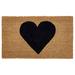 Calloway Mills Black Heart Indoor Outdoor Door Mat Coir | 48 H x 30 W x 0.6 D in | Wayfair 106693048