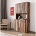 GZMWON Accent Cabinet Wood in Brown | 70.96 H x 39.46 W x 15.44 D in | Wayfair NIUNIUW331S00072