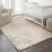 White 117.78 x 94.5 x 1.25 in Area Rug - Mercer41 Tristion Area Rug Faux Fur | 117.78 H x 94.5 W x 1.25 D in | Wayfair