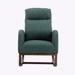 Harriet Bee Jaleeya Solid Wood Rocking Chair Wood/Solid Wood/Fabric in Green | 37.79 H x 22.04 W x 29.52 D in | Wayfair