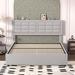 Trent Austin Design® Kempst Upholstered Bed Frame w/ Charging Ports, Platform Bed w/ 4 Storage Drawers Upholstered in Gray | Wayfair
