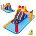 Costway 6-In-1 Inflatable Water Slide with Dual Slides Climbing Wall and Cave Crawling Game with 950W Blower