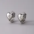 Orecchini ad anello a cuore in argento Sterling 925 per le donne gioielli Piercing di lusso da sposa