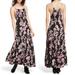 Free People Dresses | Free People Dress Garden Party Maxi In Black Floral | Color: Black/Pink | Size: Xs