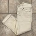 Free People Jeans | Free People White Colored Denim Cropped Skinny Jeans | Color: White | Size: 24