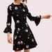 Kate Spade Dresses | Kate Spade | Deco Bloom Bell Sleeve Dress Nwt | Color: Black/White | Size: Xl
