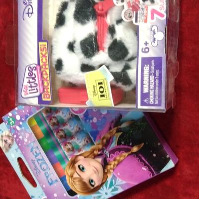 Disney Toys | Disney Real Littles Backpack 101 Dalmatians W Bonus Disney Frozen Markers | Color: Pink/Purple | Size: Girls/ Ages 6+