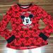 Disney Intimates & Sleepwear | Large Disney Thin Fleece Soft Pajama Top Mickey Mouse | Color: Black/Red | Size: L