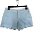 Lilly Pulitzer Shorts | Lilly Pulitzer Buttercup Shorts Sz 0 Aqua Stripes Scalloped Hem Pockets | Color: Blue/White | Size: 0