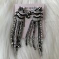 Kate Spade Jewelry | Kate Spade Earn Your Stripes Zebra Drop Earrings In Silver | Color: Black/Silver | Size: Os