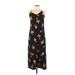 Old Navy Casual Dress - Midi V Neck Sleeveless: Black Print Dresses - Women's Size Medium