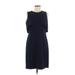 Karl Lagerfeld Cocktail Dress - Sheath: Blue Solid Dresses - Women's Size 4