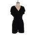 Nine West Romper: Black Solid Rompers - Women's Size Medium