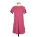 Abercrombie & Fitch Casual Dress - Mini High Neck Short sleeves: Burgundy Solid Dresses - Women's Size X-Small