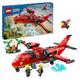 LEGO City Fire Rescue Plane Toy for 6 Plus Year Old Boys, Girls and Kids Who Love Imaginative Play, Airplane Emergency Vehicle Playset Includes 3 Minifigures, Birthday Gift Idea 60413