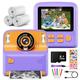 Kids Camera Instant Print,Kaishengyuan 1080P Instant Camera for Kids, 2.4" Screen Children's Camera with 32GB Card 3 Rolls Print Paper, Childrens Digital Camera for Age 3-12 Toys Gifts(Purple)