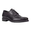 Schnürschuh GEOX "U DUBLIN B", Herren, Gr. 41, schwarz, Leder, glänzend, elegant, Schuhe, Business Schuh, Anzugschuh mit Blockabsatz