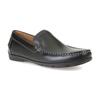 Mokassin GEOX "U SIRON A", Herren, Gr. 43, schwarz, Leder, elegant, Schuhe Mokassin Slipper, Loafer, Business Schuh, Autofahrer Schuhe mit Ziernaht