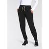 Jogginghose KANGAROOS, Damen, Gr. 34, N-Gr, schwarz, Sweatware, Obermaterial: 95% Baumwolle, 5% Elasthan, bedruckt, unifarben, casual, bequem knöchellang, Hosen, mit Zippertaschen und Logo Band