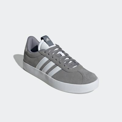 Sneaker ADIDAS SPORTSWEAR "VL COURT 3.0", Gr. 42,5, grau (grau three, cloud weiß, cloud weiß), Leder, Synthetik, sportli