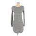 Ann Taylor LOFT Casual Dress - Sweater Dress: Gray Marled Dresses - Women's Size X-Small