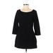 White House Black Market Casual Dress - Mini: Black Solid Dresses - Women's Size Medium