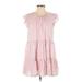Wilfred Casual Dress - A-Line High Neck Short sleeves: Pink Print Dresses - Women's Size Small