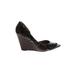Banana Republic Wedges: Gray Shoes - Women's Size 8 - Peep Toe
