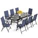 Lark Manor™ Argyri 8 Person Outdoor Dining Set Patio Dining Table & Metal Dining Chairs, Dining Furniture Set For Patio, Deck, Yard | Wayfair