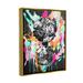 Latitude Run® Urban Flowers Graffiti Framed Floater Canvas Wall Art Design By Ziwei Li Canvas | 31 H x 25 W x 1.7 D in | Wayfair