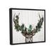 Stupell Industries Pine Garland Deer Antlers by Kim Allen Wood in Brown | 25" H x 31" W x 1.7" D | Wayfair ax-681_ffg_24x30