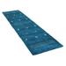 Blue 120 x 30 x 0.75 in Area Rug - Foundry Select Hand Knotted Loom Mix Handmade Contemporary Runner Area Rug | 120 H x 30 W x 0.75 D in | Wayfair