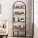Ebern Designs Nora Etagere Bookcase Metal in Brown | 70.87 H x 23.62 W x 11.02 D in | Wayfair 1506C0C37E484468B68236724C4C9E9E