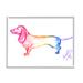 Stupell Industries Rainbow Dachshund Dog On Wood by Kendra Shedenhelm Print Wood in Brown | 24 H x 30 W x 1.5 D in | Wayfair ay-643_wfr_24x30