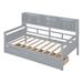 Winston Porter Daybed w/ Bedside Shelf & 2 Drawers in Gray | 49.4 H x 41.7 W x 79.1 D in | Wayfair 78CB17695BA24726A96DD5F37EDC65FF