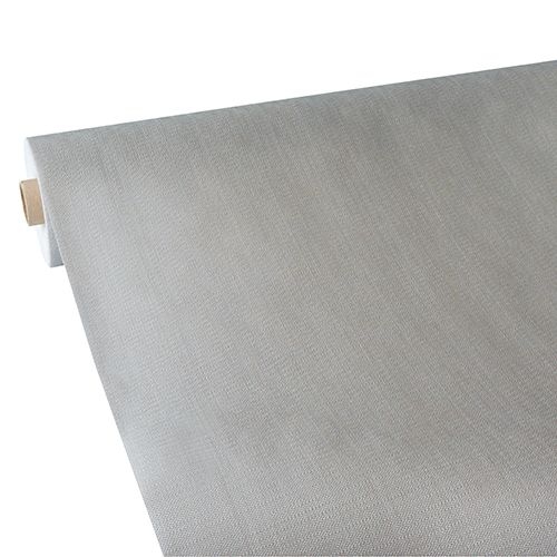 Papstar 2 Rollen Tischdecke, stoffähnlich, Vlies soft selection plus 25 m x 1,18 m silber Image
