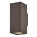 Hinkley Lighting Tetra 12 Inch Tall 2 Light Outdoor Wall Light - 28914AZ-LL