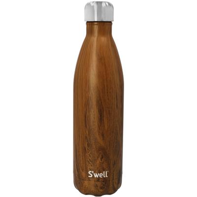 Isolierflasche S'WELL "S'well Topaz", braun (teakholz), H:31cm, Edelstahl, Trinkflaschen, 750 ml Image