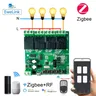 Zigbee + RF 4 Weg Schalter Für Yandex Alice Alexa Google Assistent MQTT MICRO USB DC 4 Gang Smart