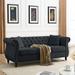 80" Modern Chesterfield Sofa Velvet For Living Room,3 Seater Sofa Tufted Couch With Rolled Arms And Nailhead