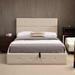 Underneath Storage Metal Upholstered Full Size Platform Bed with Headboard