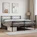 vidaXL Bed Frame Platform Metal Bed Frame with Headboard Bedroom Furniture