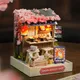 Mini casa delle bambole in miniatura Kit piccola casa fai-da-te Creazione di giocattoli Decorazioni per la camera da letto di casa con mobili Case delle bambole artigianali in legno