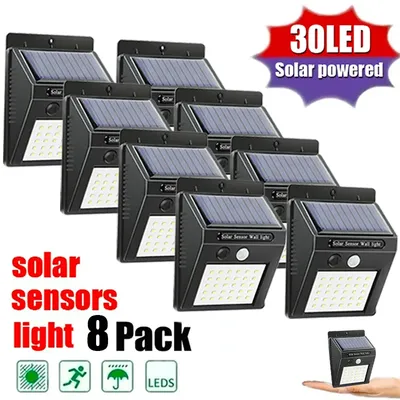 30LED Solar Licht PIR Motion Sensor Wand Licht Outdoor Solar Lampe Wasserdichte Solar Powered Sonnenlicht Straße Lampe Garten Dekor